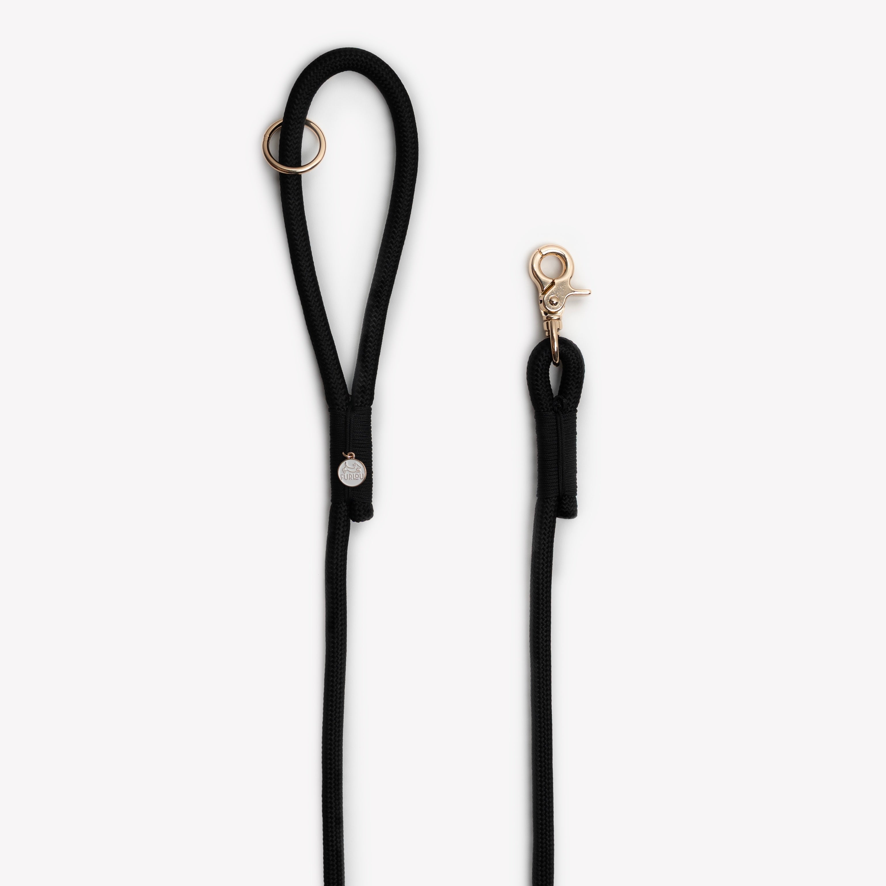 'Black' - Braided Rope Leash FURLOU | Heirloom Boulevard