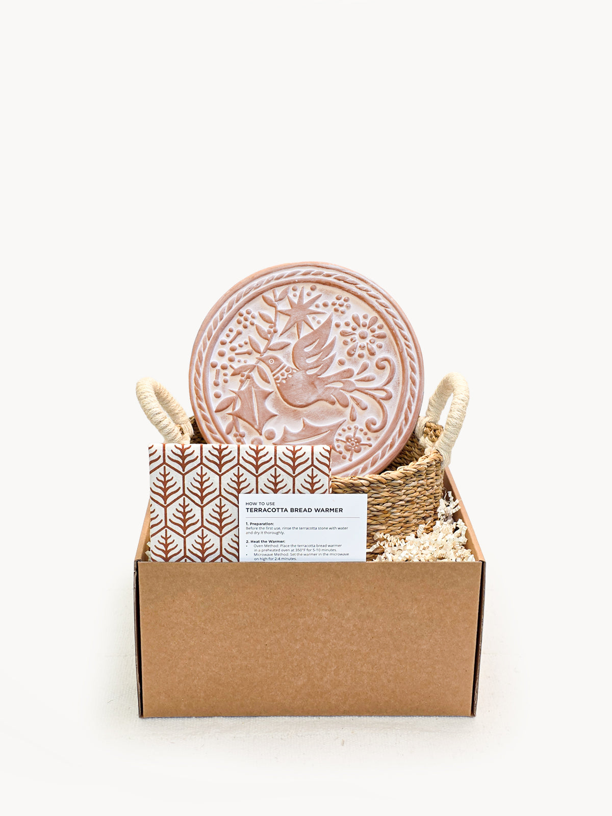 Bread Warmer & Basket Gift Set with Tea Towel - Bird Round | Heirloom Boulevard
