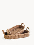 Savar Bread Basket with Natural Handle Set of 2 | Heirloom Boulevard