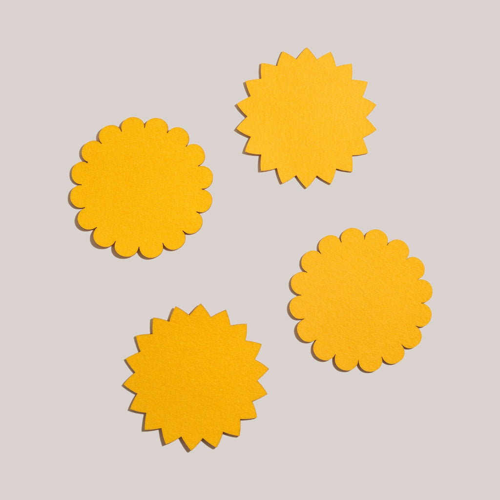 ATELIER SAUCIER Sunburst Felt Cocktail Napkins | Set of 4 | Heirloom Boulevard