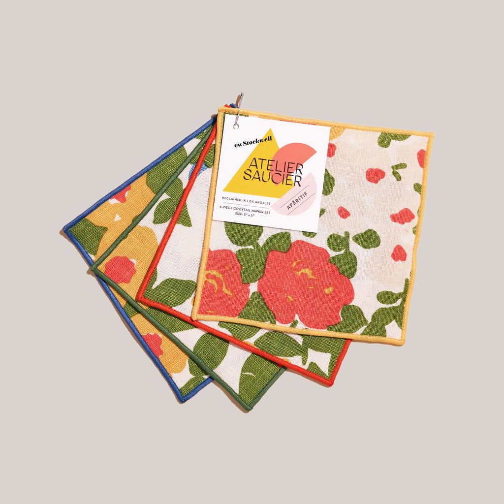 ATELIER SAUCIER Million Flowers Cocktail Napkins | Set of 4 | Heirloom Boulevard