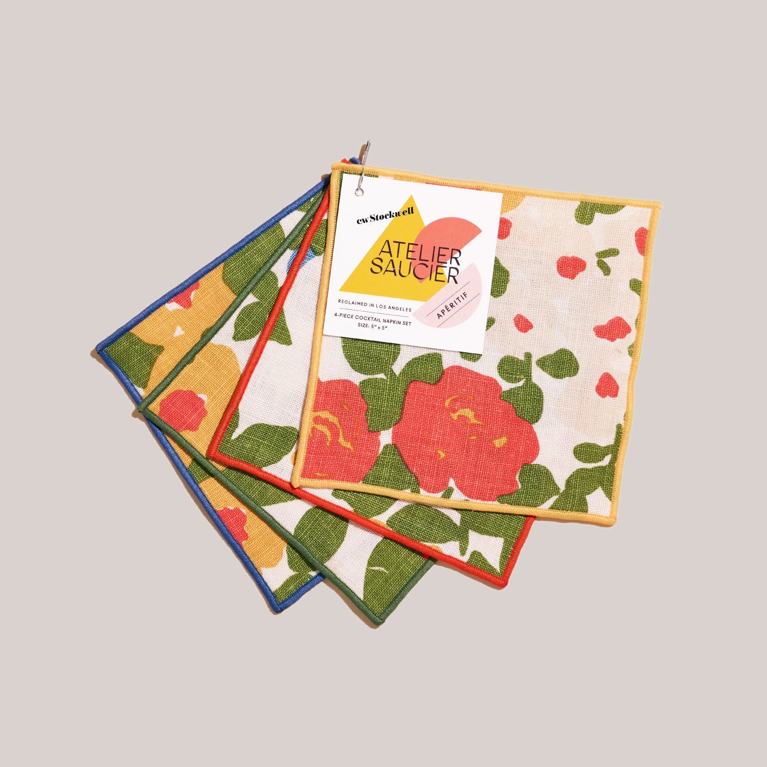 ATELIER SAUCIER Million Flowers Cocktail Napkins | Set of 4 | Heirloom Boulevard