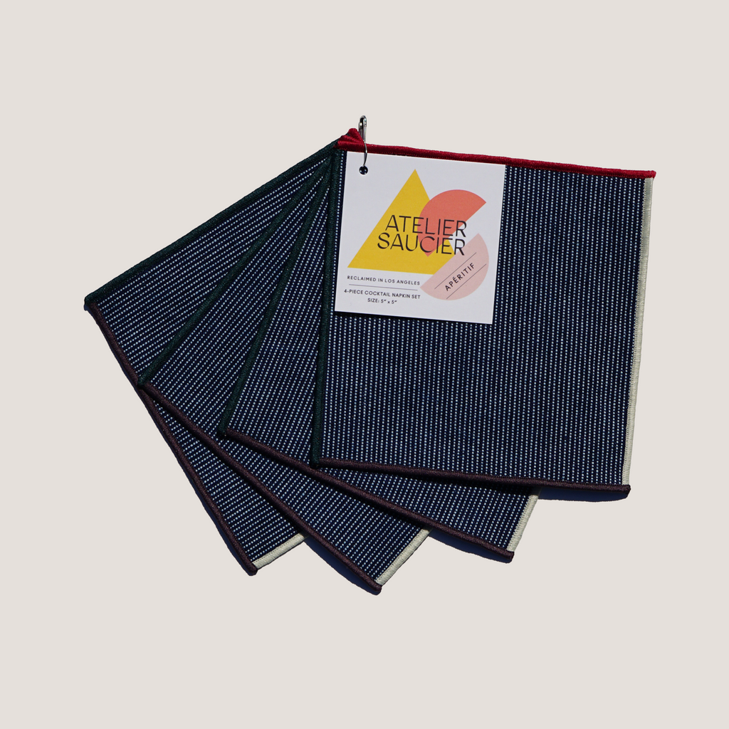 ATELIER SAUCIER Moonstone Cocktail Napkins | Set of 4 | Heirloom Boulevard