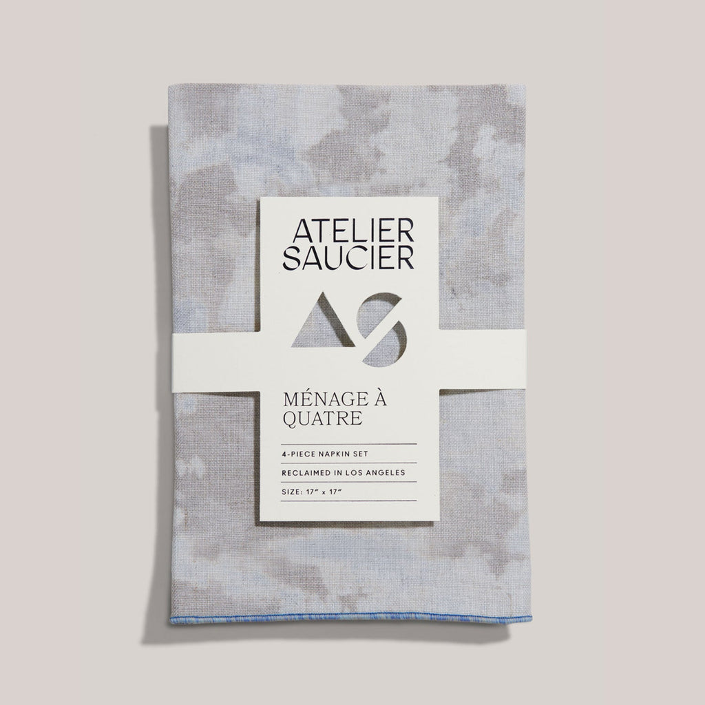 ATELIER SAUCIER Blue Sky Linen Napkins | Set of 4 | Heirloom Boulevard