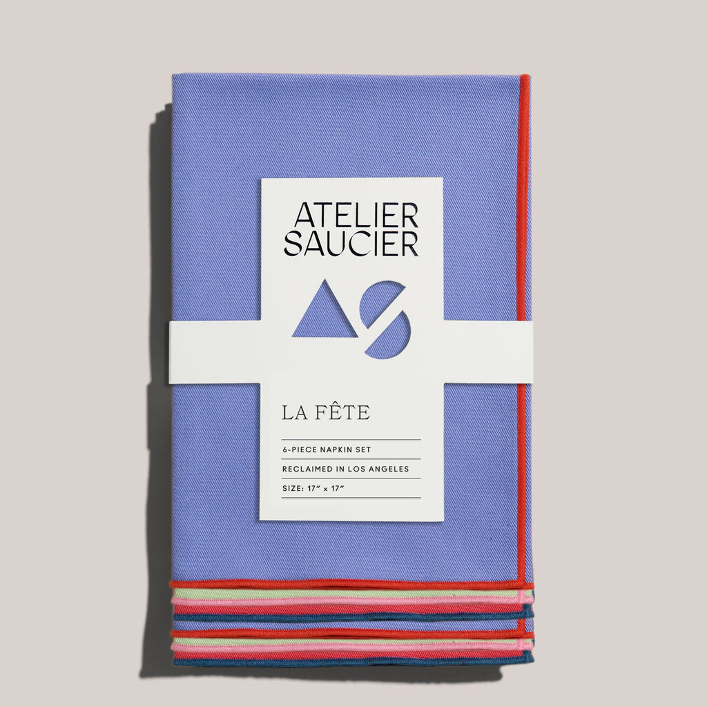 ATELIER SAUCIER Party Wave Napkins | Set of 6 | Heirloom Boulevard