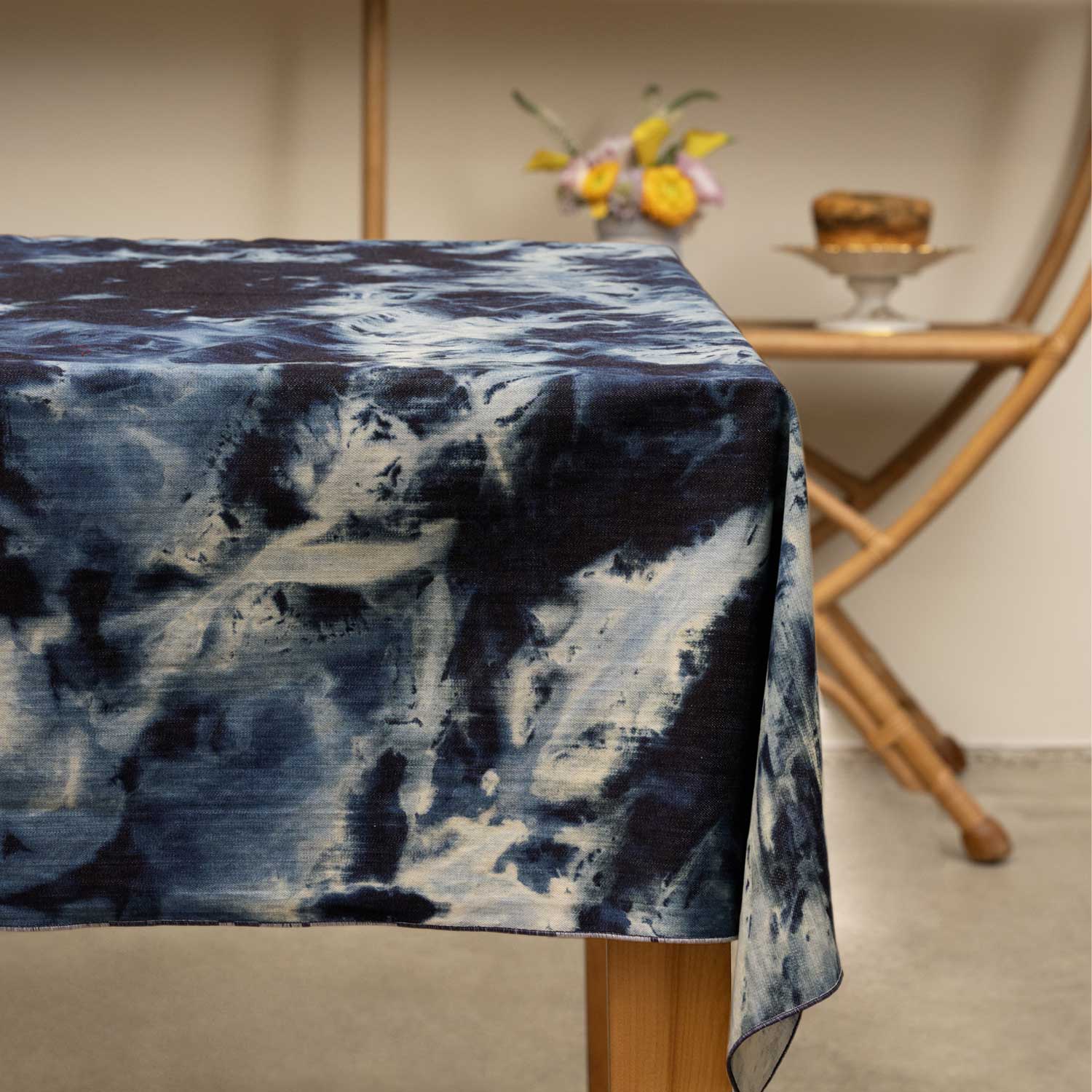 ATELIER SAUCIER Tie-Dye Denim Tablecloth | Heirloom Boulevard