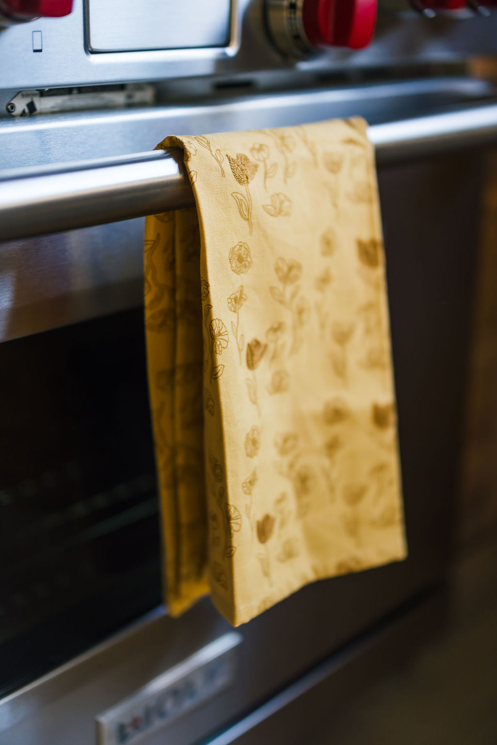 Galley & Fen Yellow Poppy Embroidered Dish Towel | Heirloom Boulevard