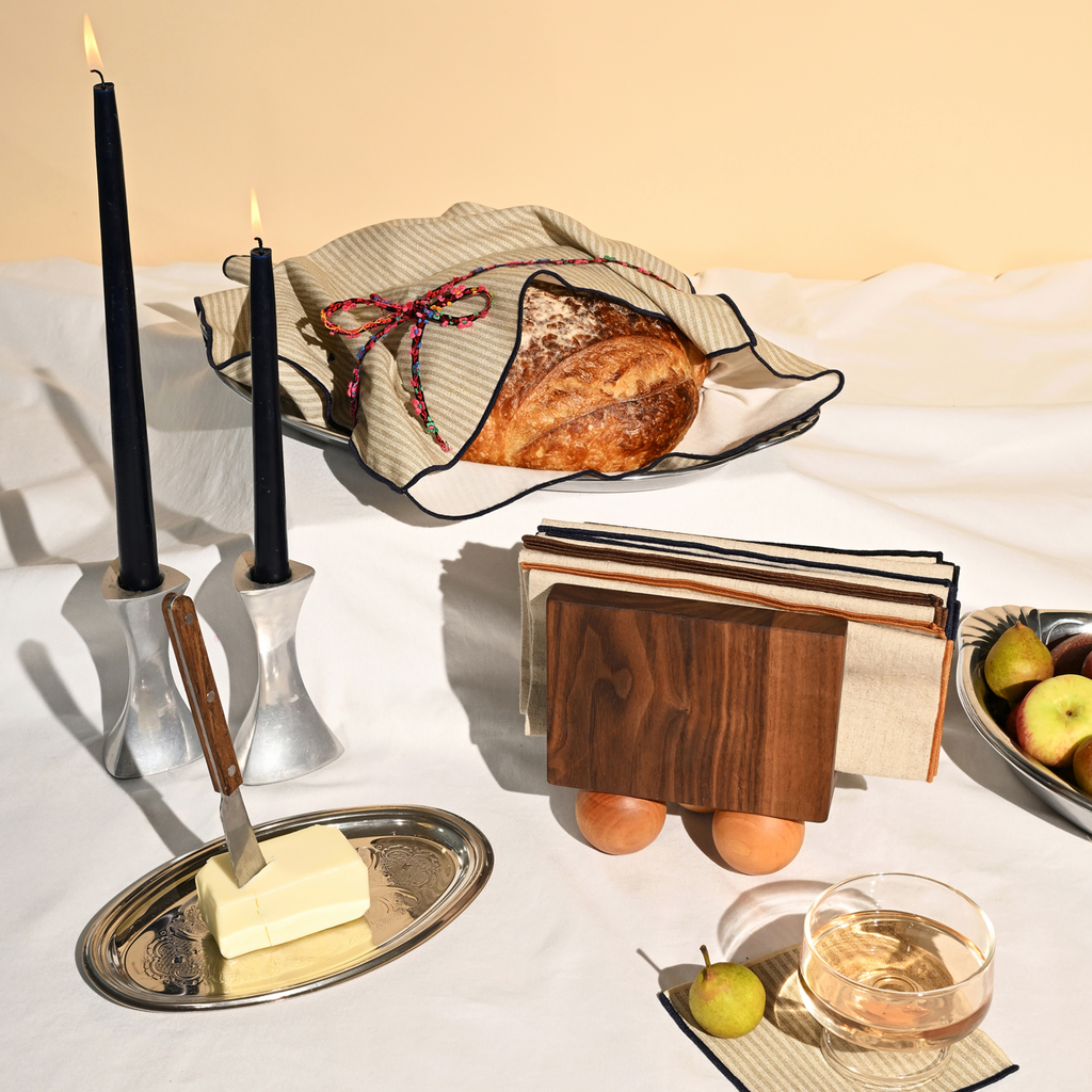 ATELIER SAUCIER Sandbar Stripe Bread Bag / Challah Cover | Heirloom Boulevard