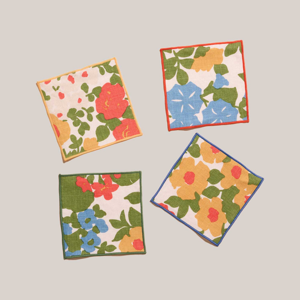 ATELIER SAUCIER Million Flowers Cocktail Napkins | Set of 4 | Heirloom Boulevard