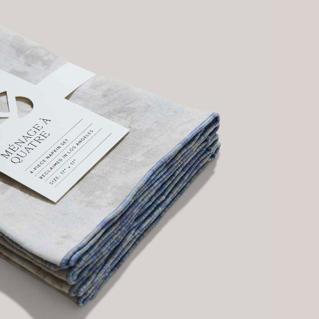 ATELIER SAUCIER Blue Sky Linen Napkins | Set of 4 | Heirloom Boulevard