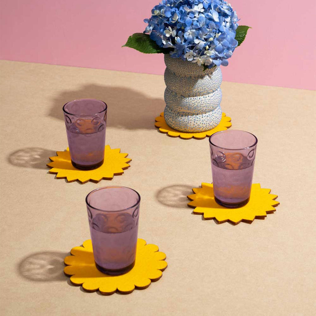 ATELIER SAUCIER Sunburst Felt Cocktail Napkins | Set of 4 | Heirloom Boulevard