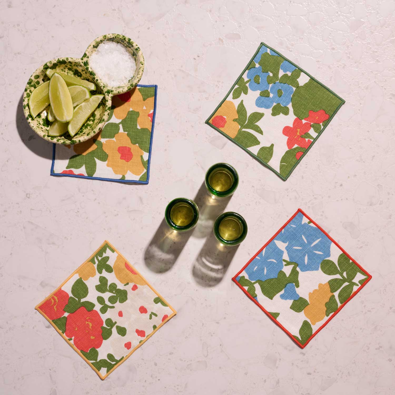 ATELIER SAUCIER Million Flowers Cocktail Napkins | Set of 4 | Heirloom Boulevard