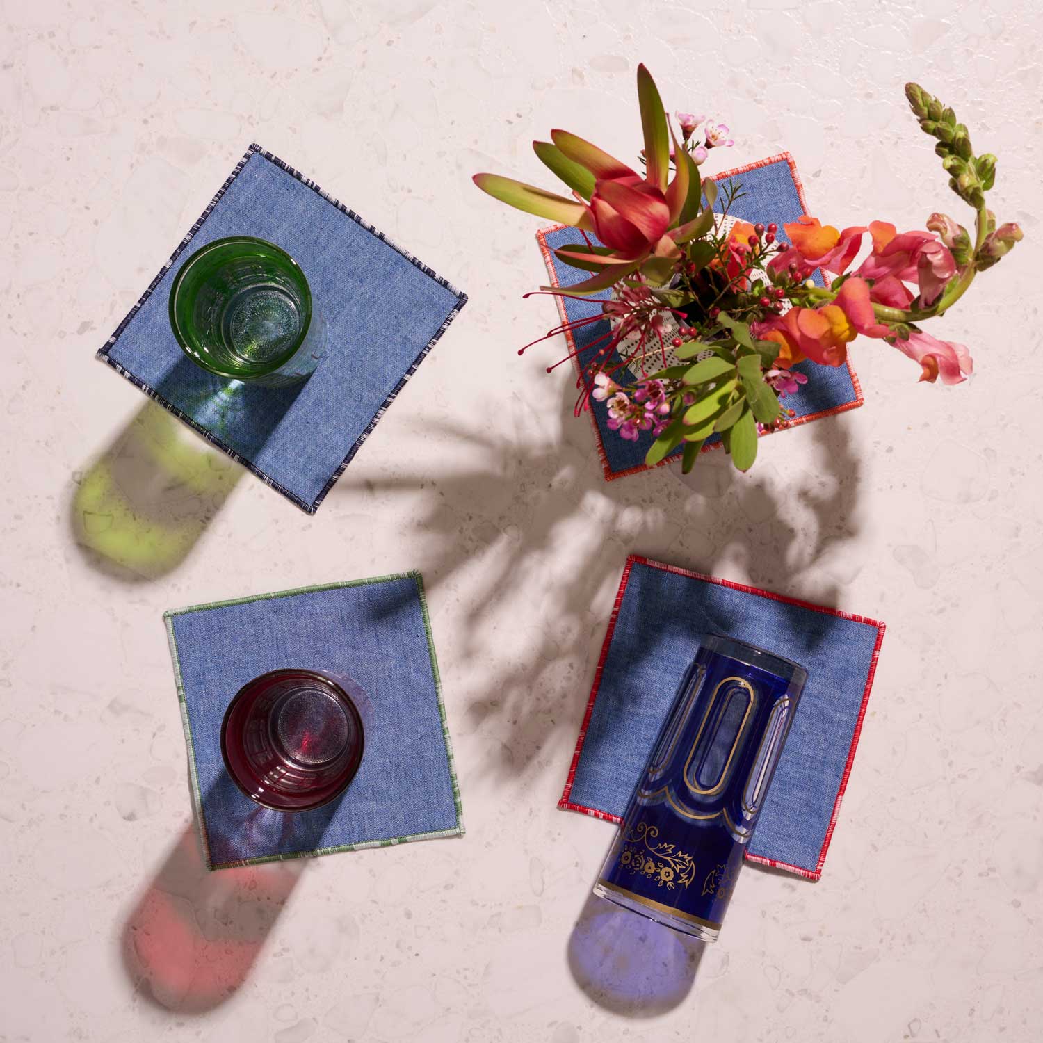 ATELIER SAUCIER Beach Ball Cocktail Napkins | Set of 4 | Heirloom Boulevard