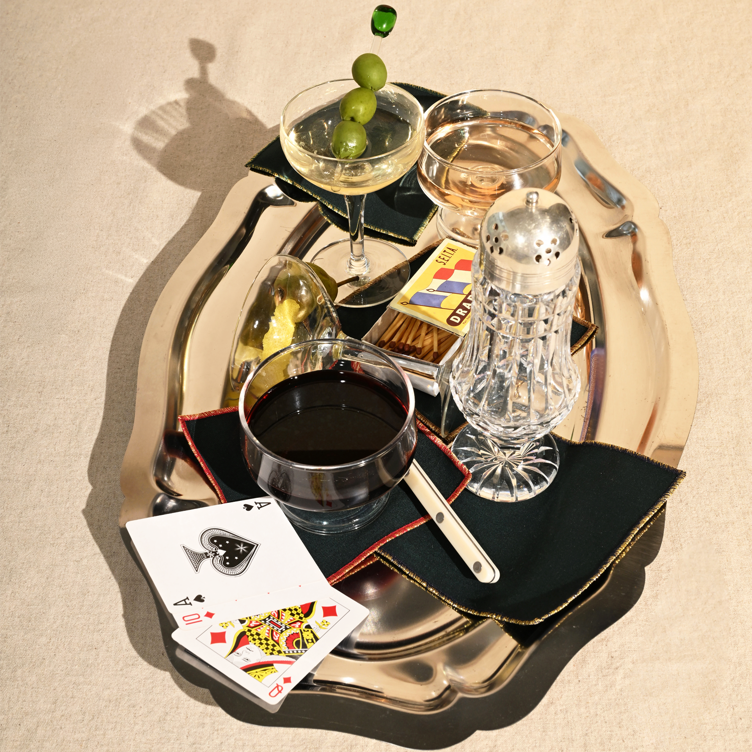 ATELIER SAUCIER Tinsel Cocktail Napkins | Set of 4 | Heirloom Boulevard