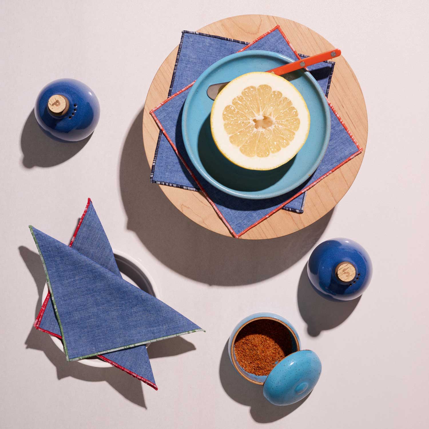 ATELIER SAUCIER Beach Ball Appetizer Napkins | Set of 4 | Heirloom Boulevard