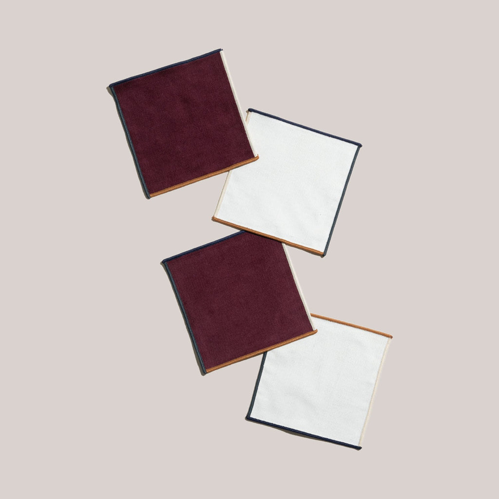 ATELIER SAUCIER Clubhouse Cocktail Napkins | Set of 4 | Heirloom Boulevard