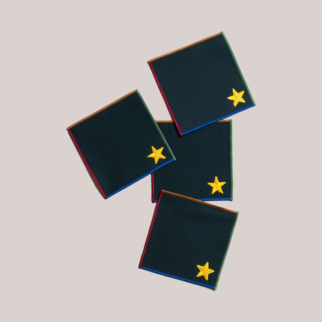 ATELIER SAUCIER Varsity Cocktail Napkins | Set of 4 | Heirloom Boulevard