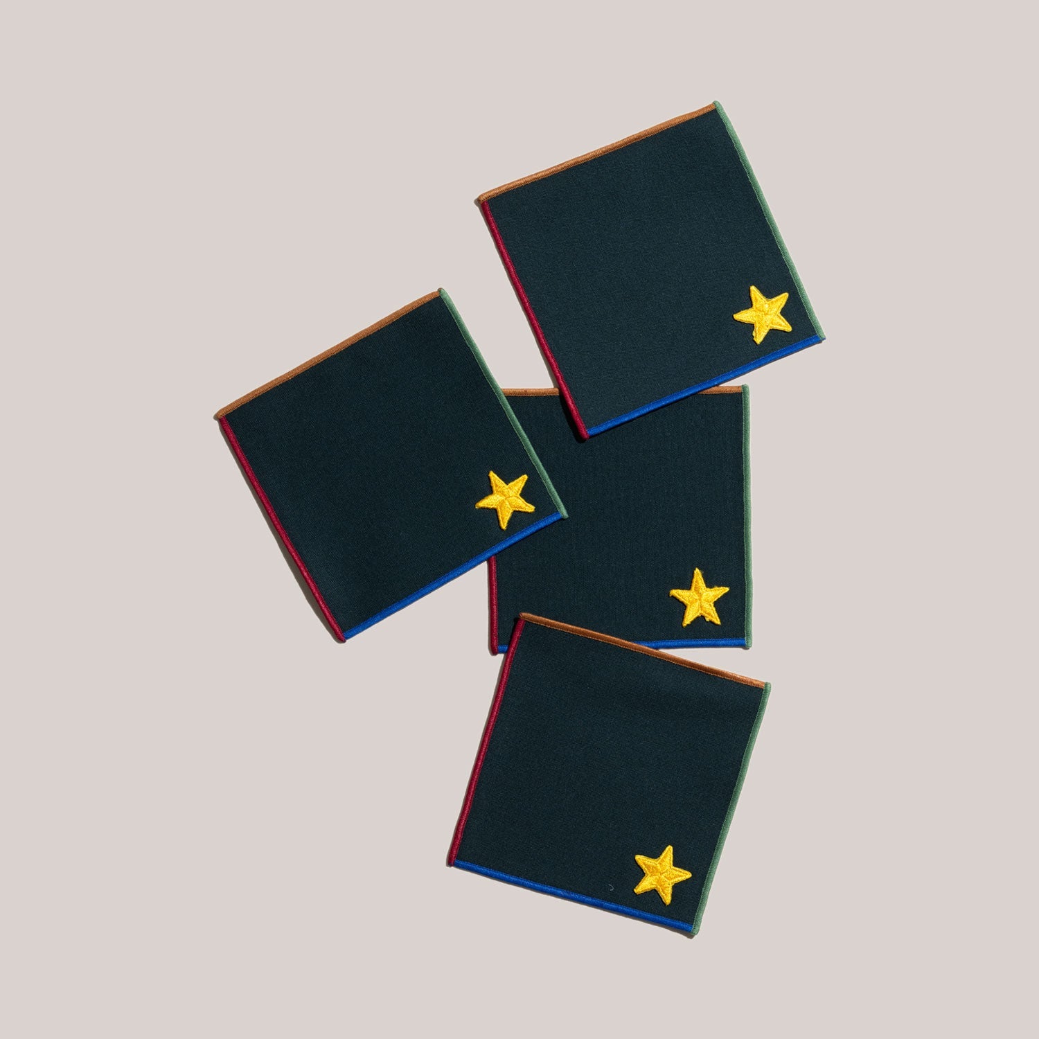 ATELIER SAUCIER Varsity Cocktail Napkins | Set of 4 | Heirloom Boulevard