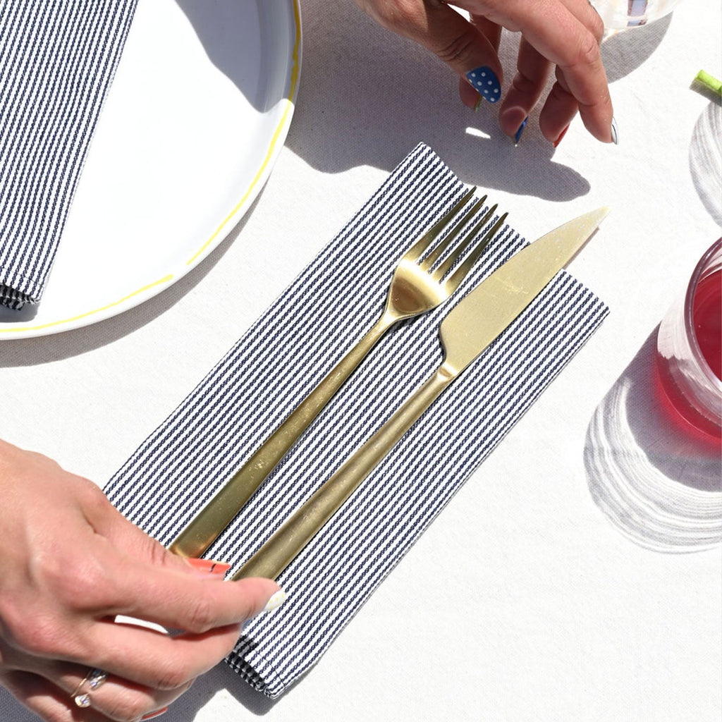 ATELIER SAUCIER Hickory Stripe Napkins | Set of 4 | Heirloom Boulevard