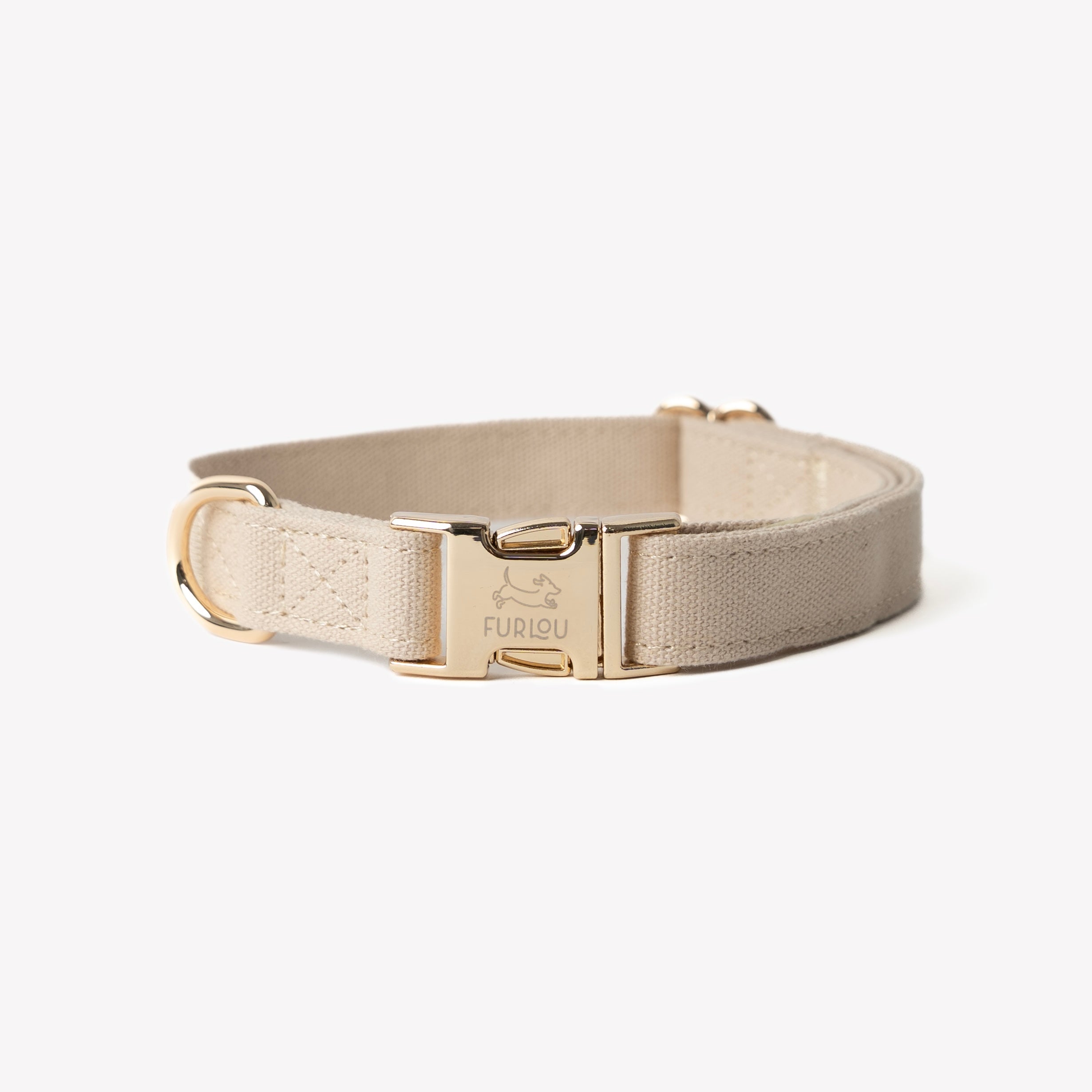 'Tan' - Canvas Dog Collar FURLOU | Heirloom Boulevard