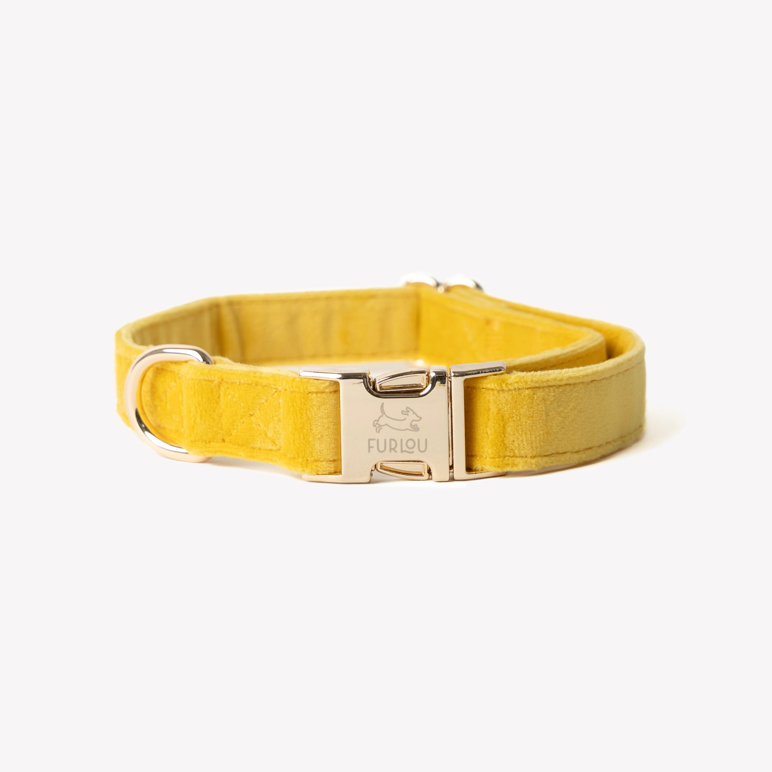'Yellow' - Velvet Dog Collar FURLOU | Heirloom Boulevard