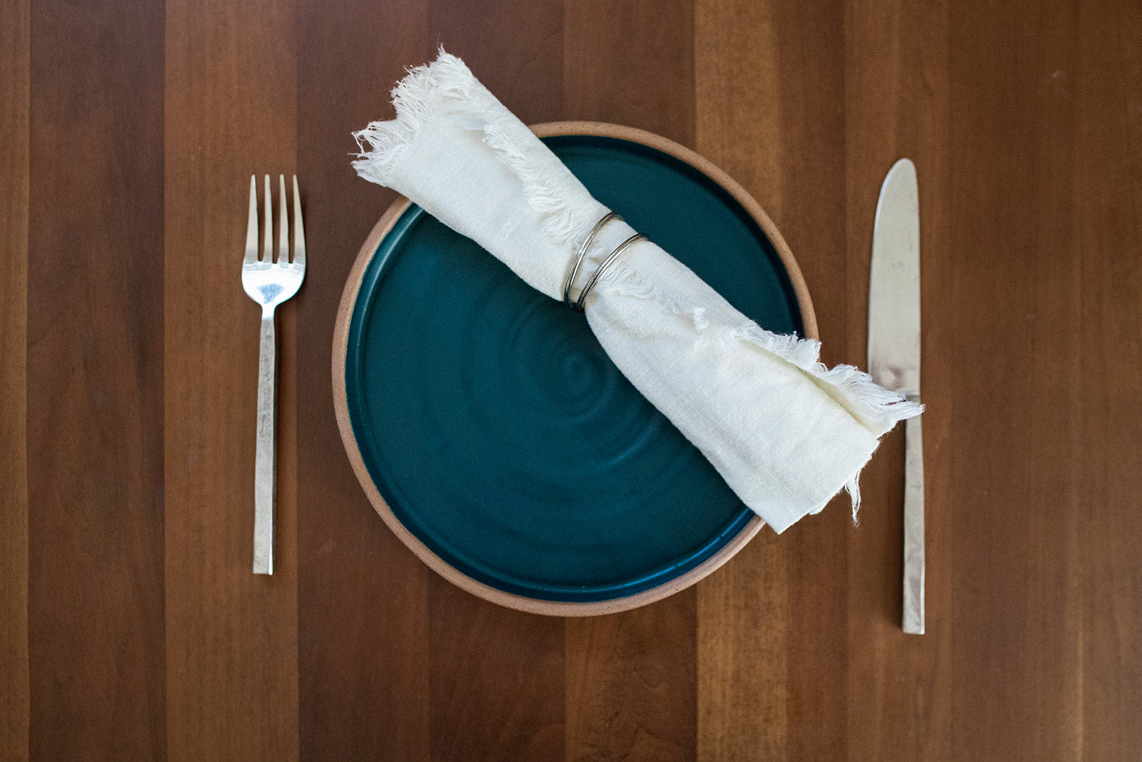 KJ Pottery Dinner Plate Dark Indigo | Heirloom Boulevard
