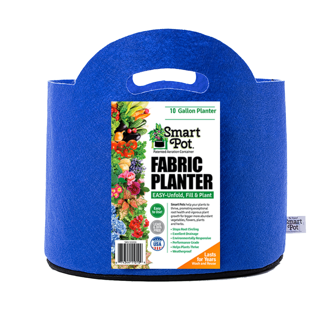 Smart Pot Fabric Planter 10 Gallon Berry Blue With Handles | Heirloom Boulevard
