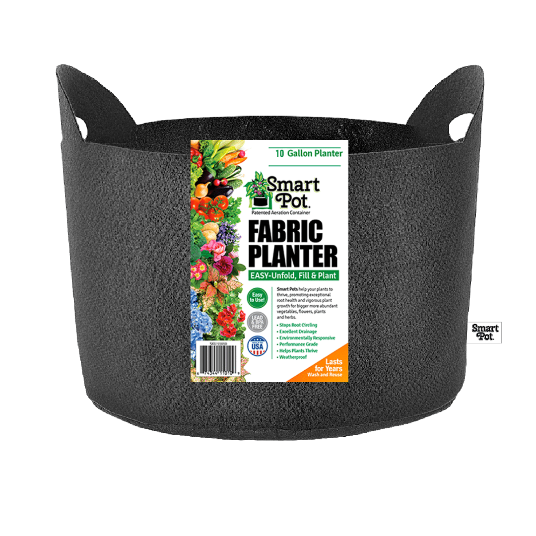 Smart Pot Fabric Planter 10 Gallon Black With Handles | Heirloom Boulevard