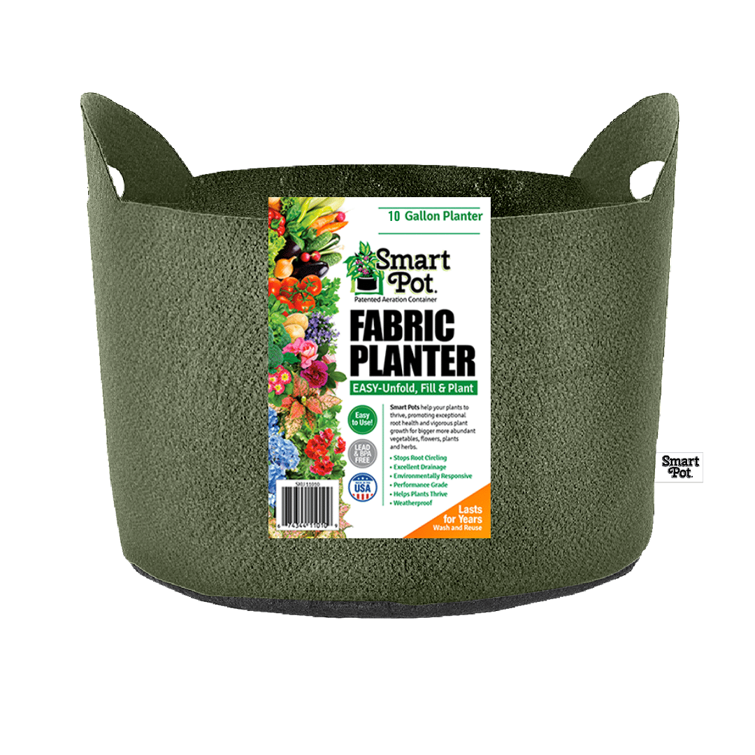 Smart Pot Fabric Planter 10 Gallon Forest Green With Handles | Heirloom Boulevard