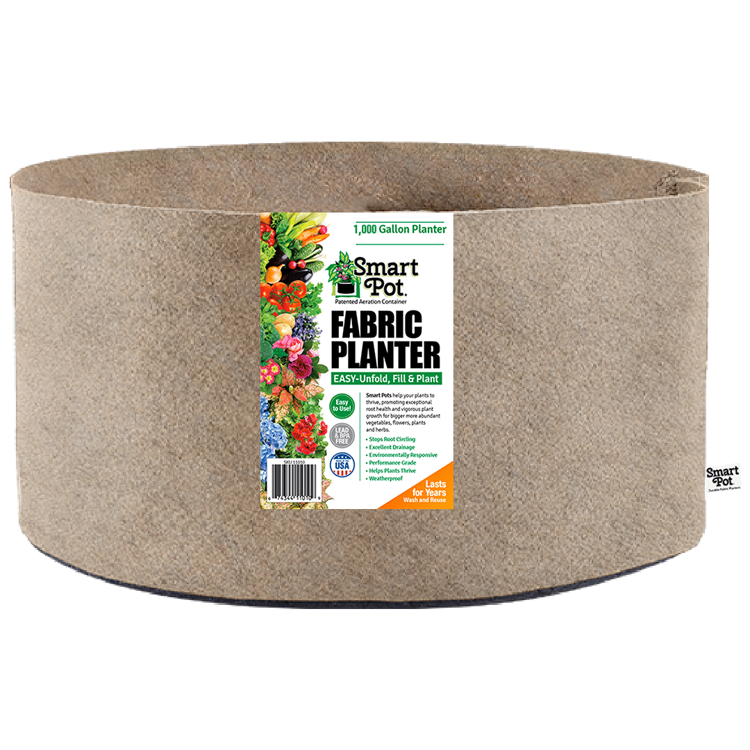 Smart Pot Fabric Planter 1000 Gallon Natural Without Handles | Heirloom Boulevard