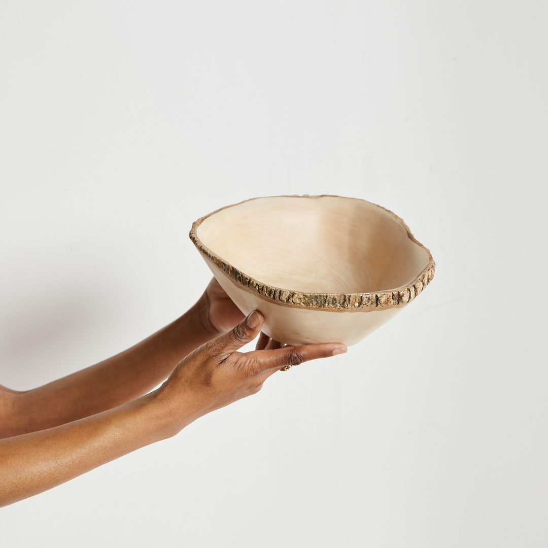 Kanju Interiors Jacaranda Hand-carved Wood Trinket Bowl | Heirloom Boulevard