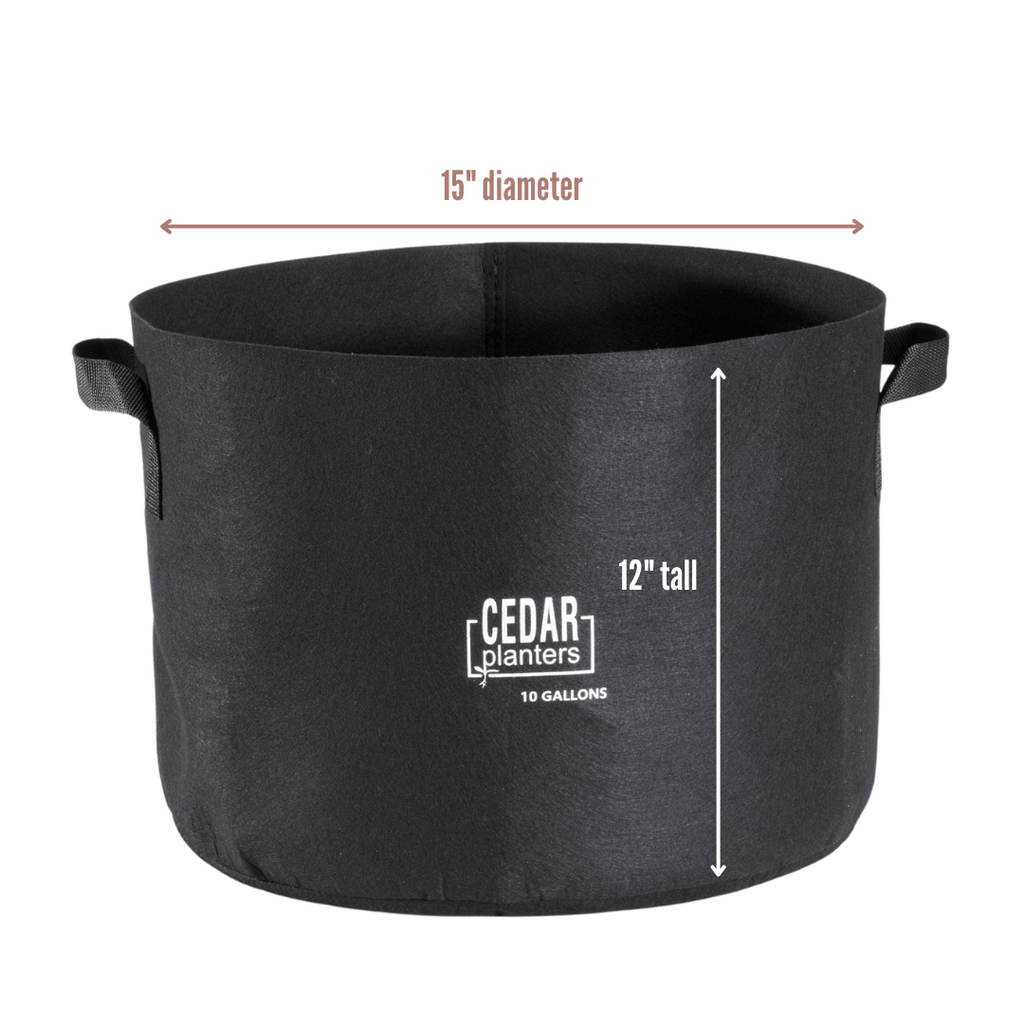 Cedar Planters Grow Bag (10 Gallon) | Heirloom Boulevard