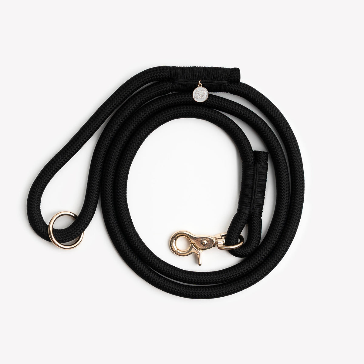 'Black' - Braided Rope Leash FURLOU | Heirloom Boulevard