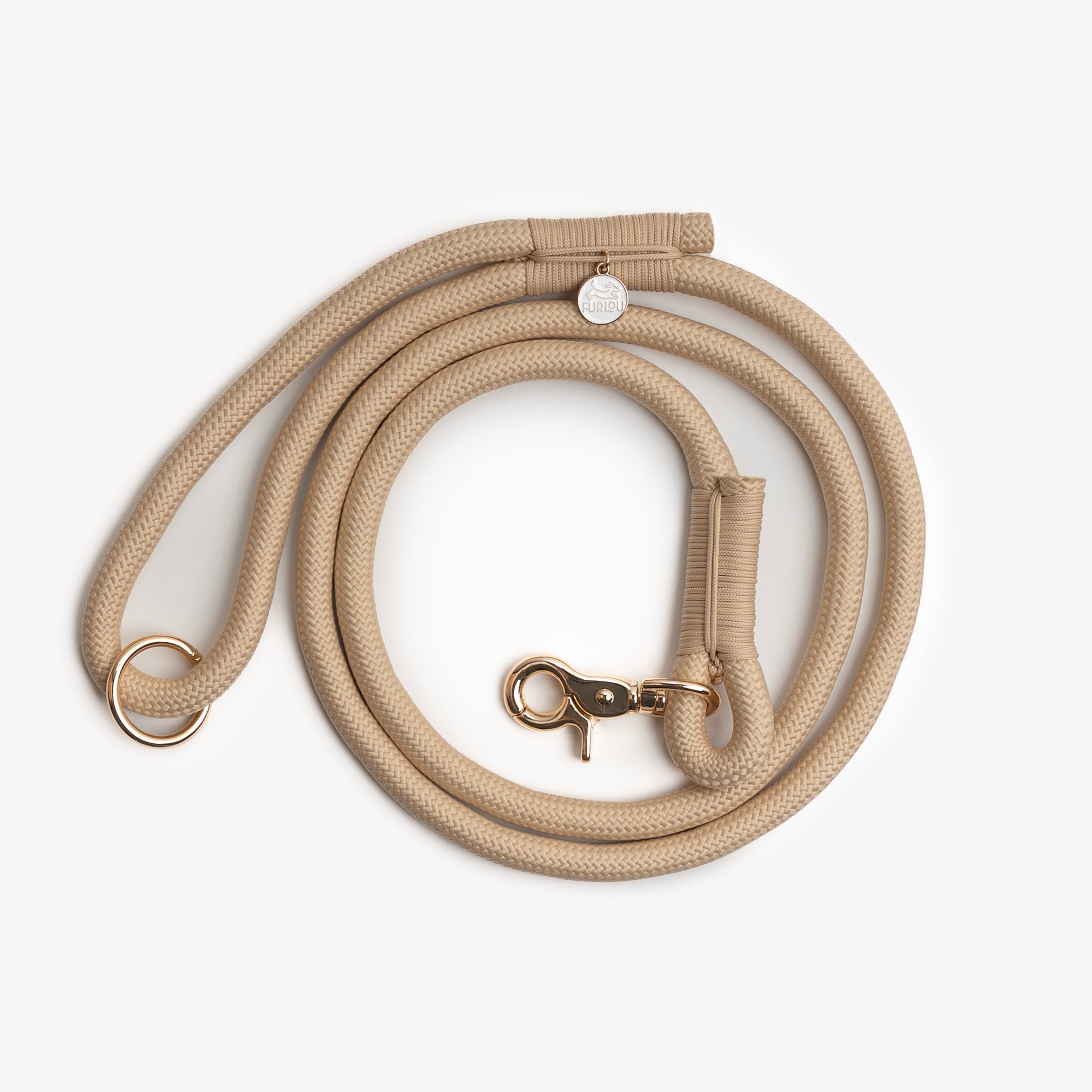'Tan' - Braided Rope Leash FURLOU | Heirloom Boulevard