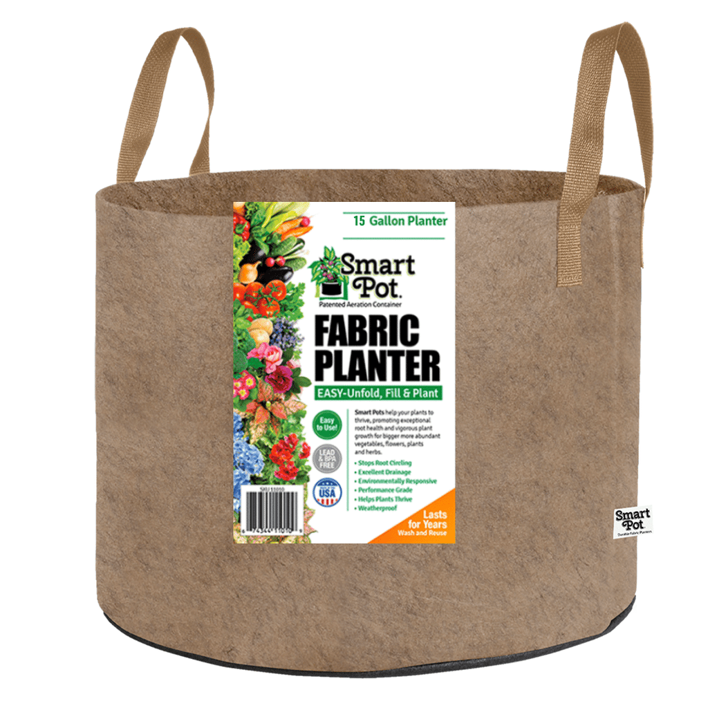Smart Pot Fabric Planter 15 Gallon Natural With Handles | Heirloom Boulevard