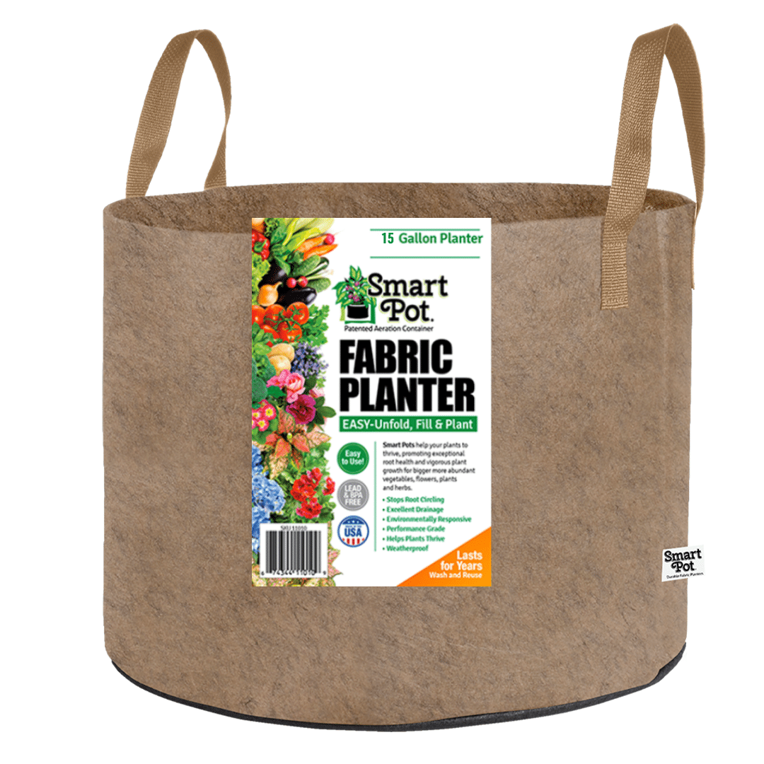 Smart Pot Fabric Planter 15 Gallon Natural With Handles | Heirloom Boulevard