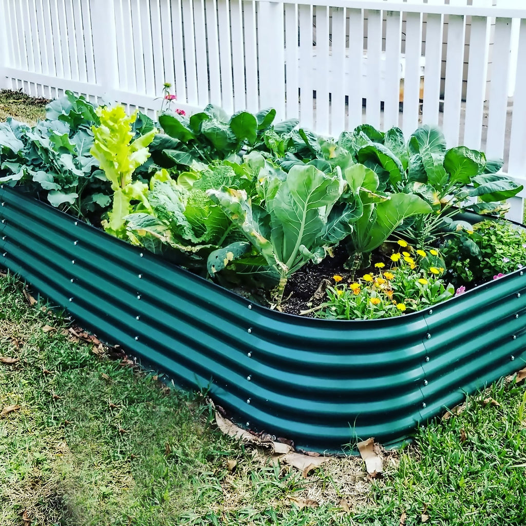 Vego Garden 17" Tall 10 In 1 Jumbo Modular Metal Raised Garden Bed Kit | Heirloom Boulevard