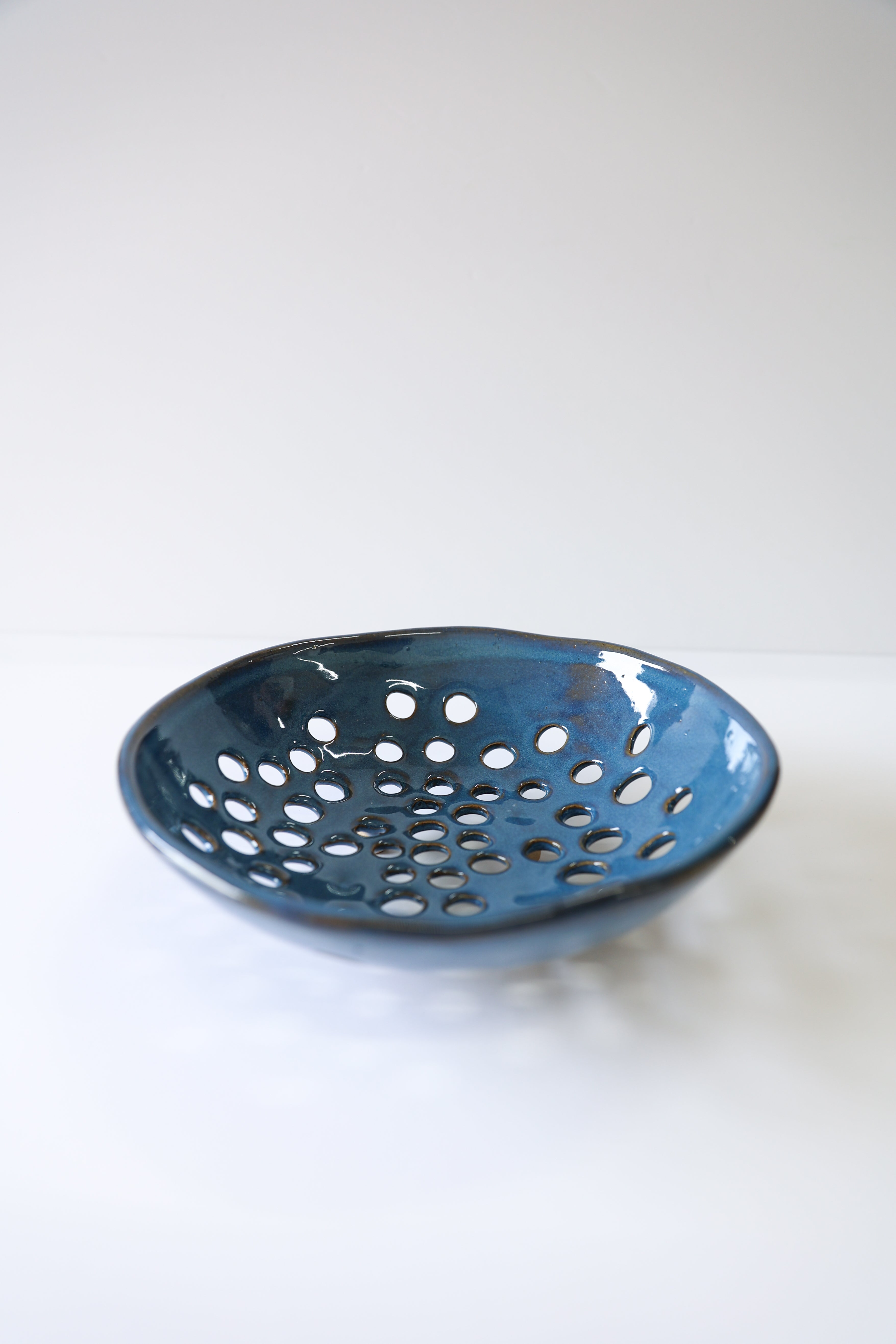 Glazed Garage Ceramics Newland Colander | Deep Sea | Heirloom Boulevard