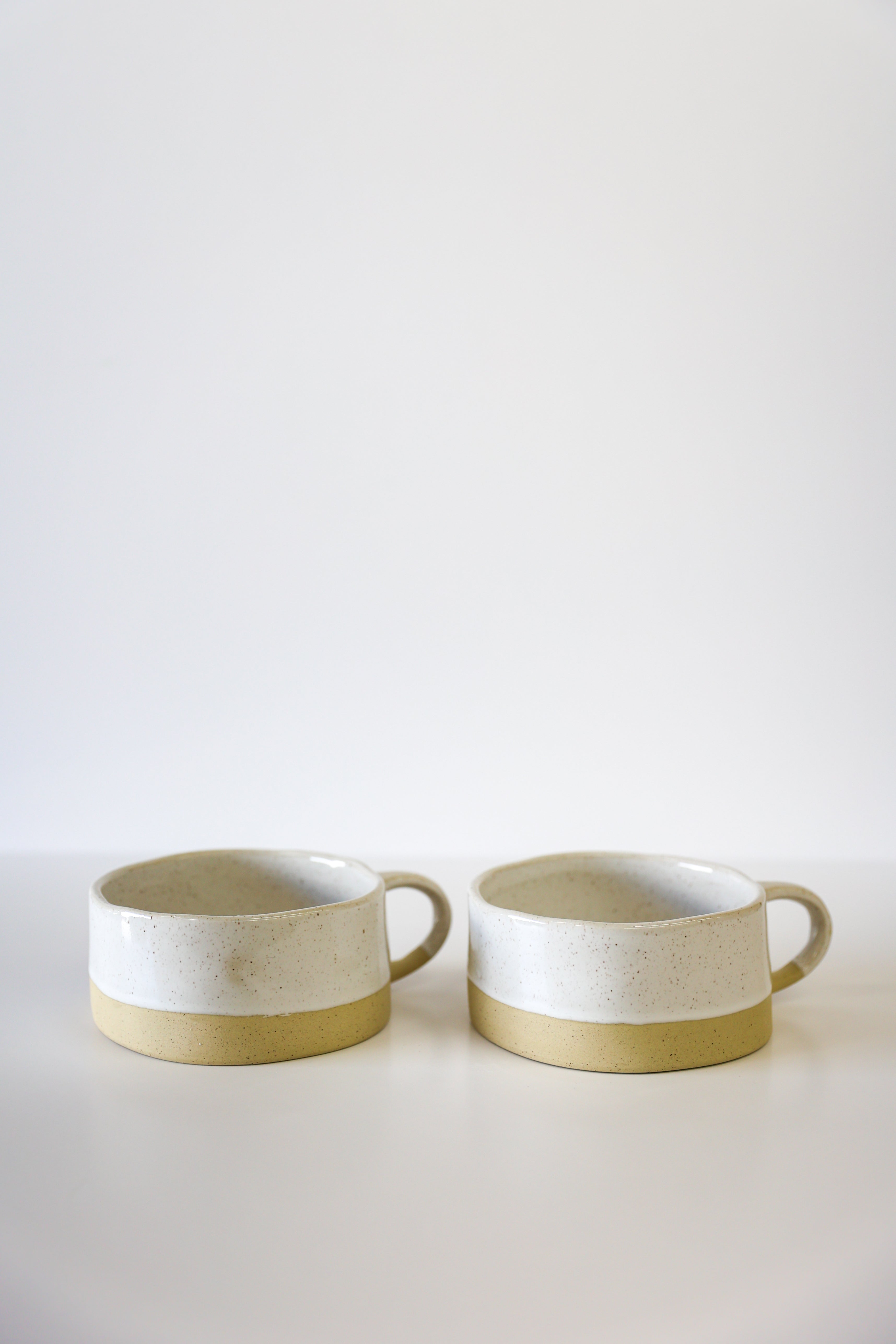 Glazed Garage Ceramics Avalon Soup Bowl | White Speckle (Set of 2) | Heirloom Boulevard