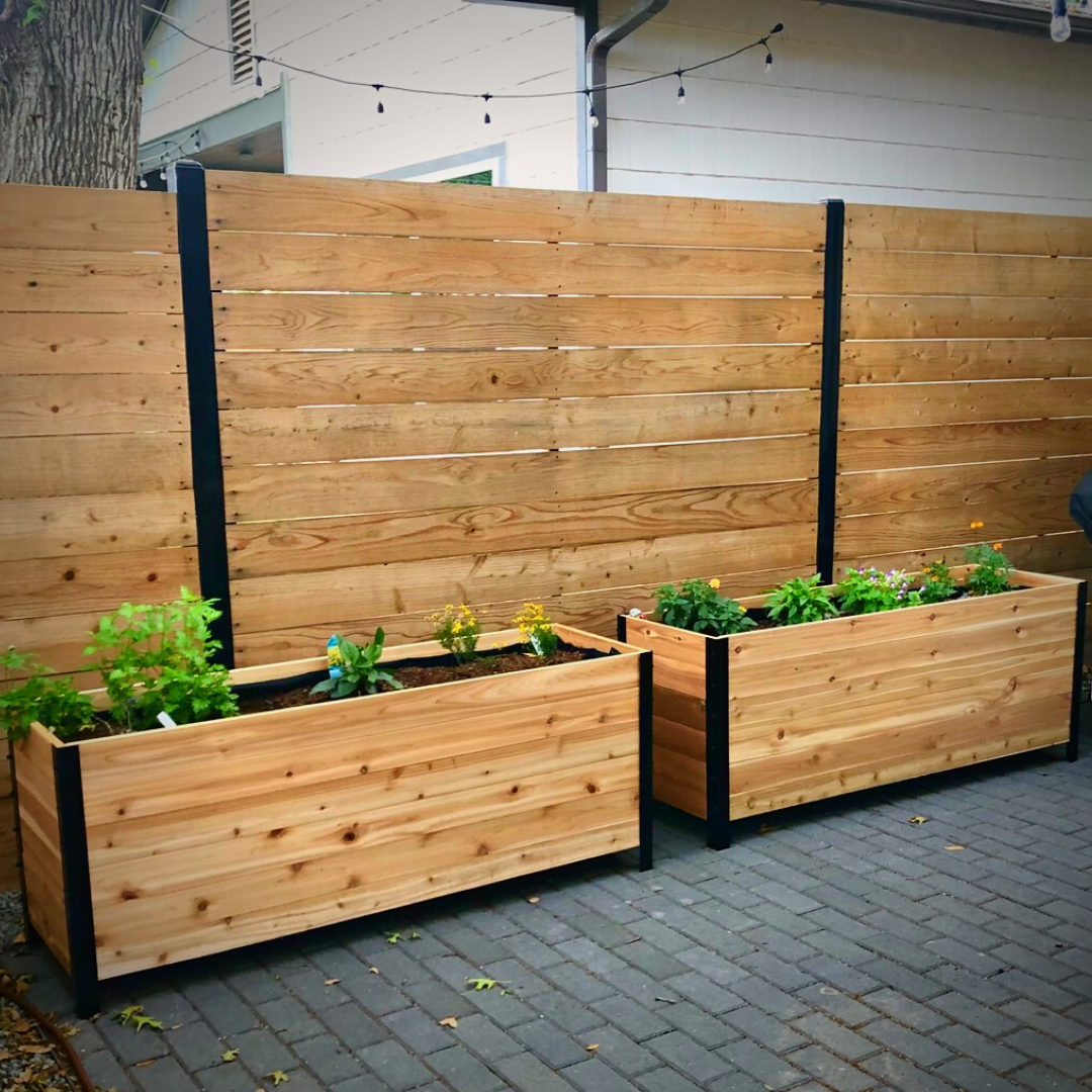Cedar Planters 18" x 60" Planter Box - 24" TALL | Heirloom Boulevard