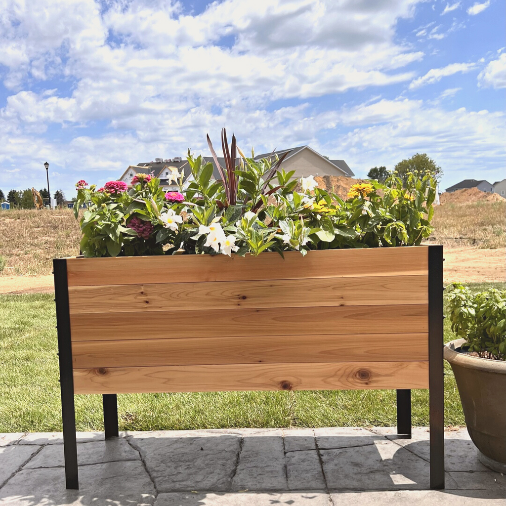 Cedar Planters 18" x 36" Raised Garden Bed - 30" TALL | Heirloom Boulevard