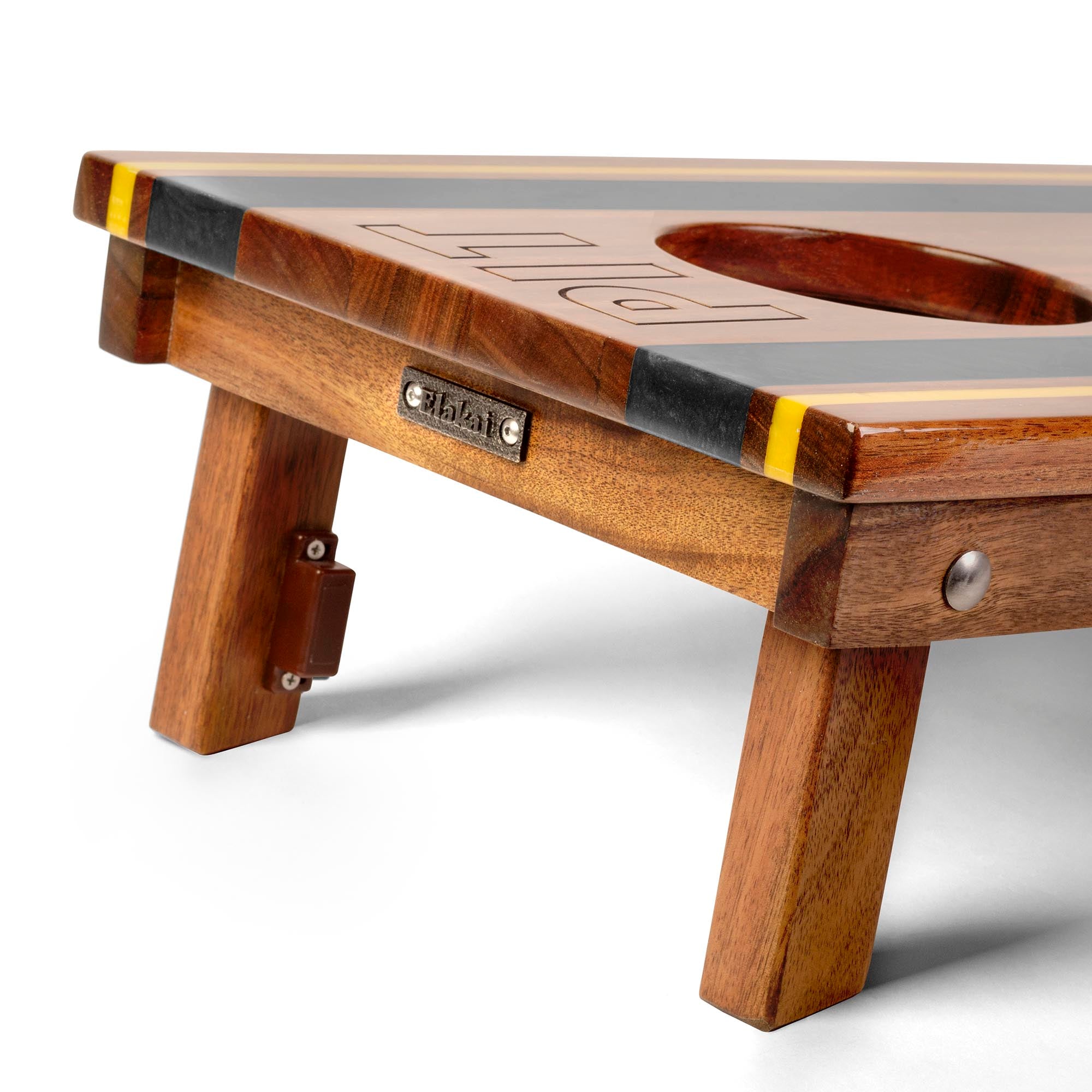 Elakai 1ft x 2ft Gameday Teams Epoxy Resin Wood Compact Travel Cornhole Board Set | Heirloom Boulevard