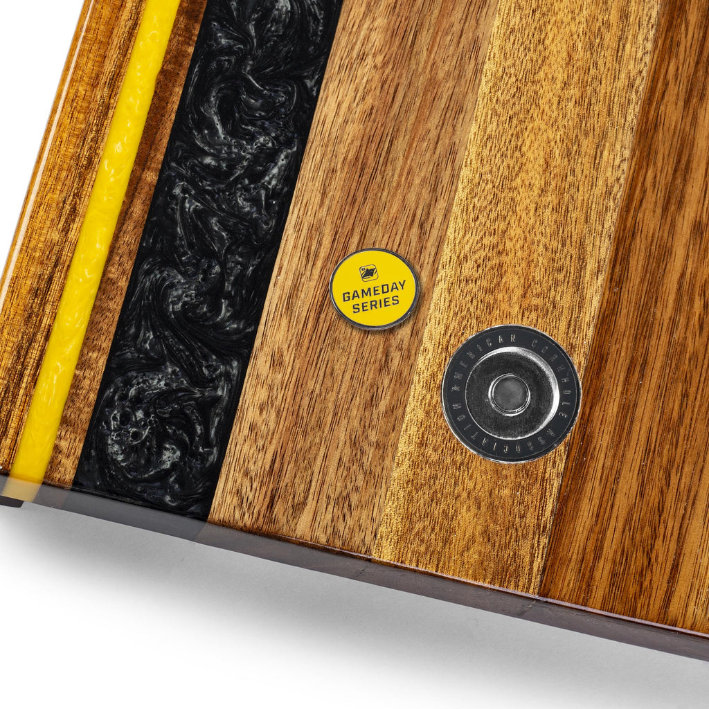 Elakai 1ft x 2ft Gameday Teams Epoxy Resin Wood Compact Travel Cornhole Board Set | Heirloom Boulevard