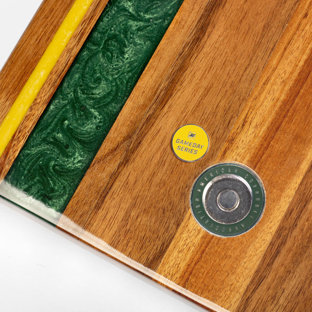 Elakai 1ft x 2ft Gameday Teams Epoxy Resin Wood Compact Travel Cornhole Board Set | Heirloom Boulevard