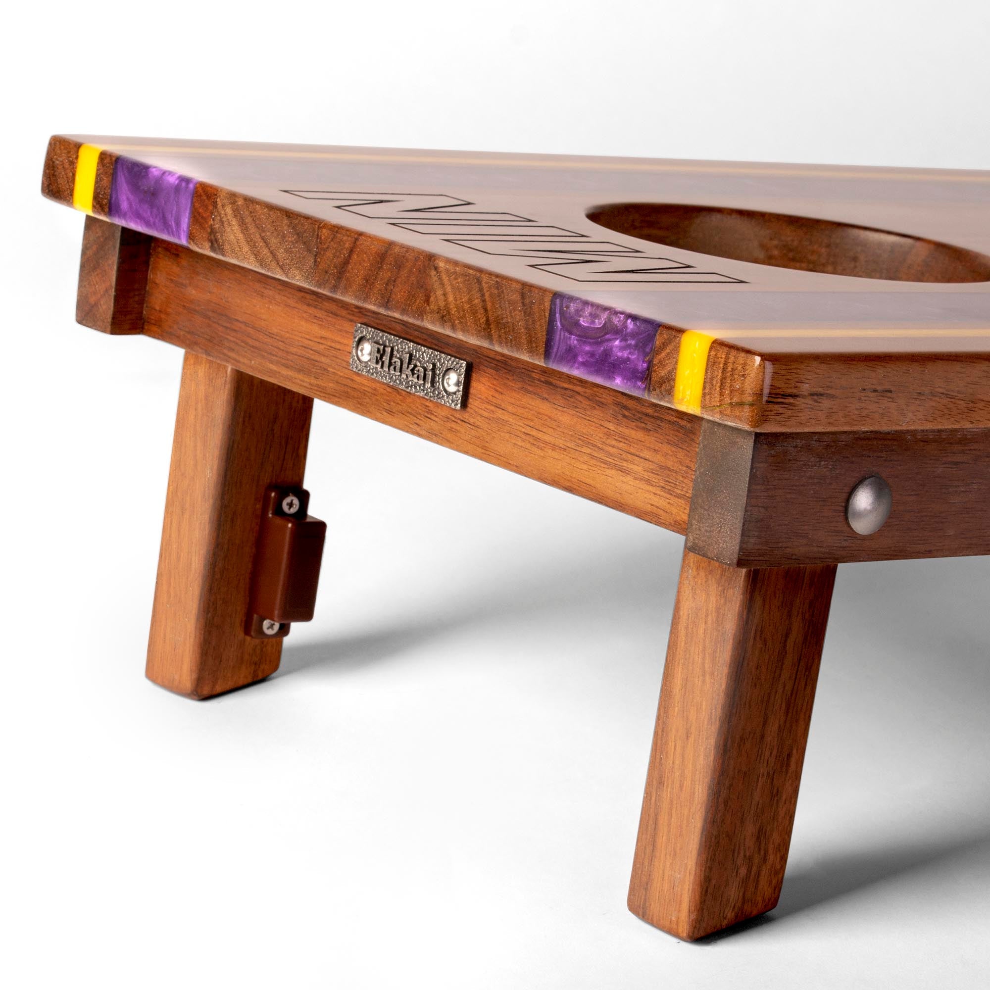 Elakai 1ft x 2ft Gameday Teams Epoxy Resin Wood Compact Travel Cornhole Board Set | Heirloom Boulevard