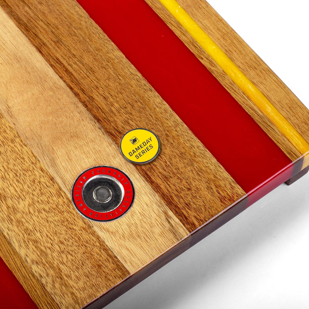 Elakai 1ft x 2ft Gameday Teams Epoxy Resin Wood Compact Travel Cornhole Board Set | Heirloom Boulevard