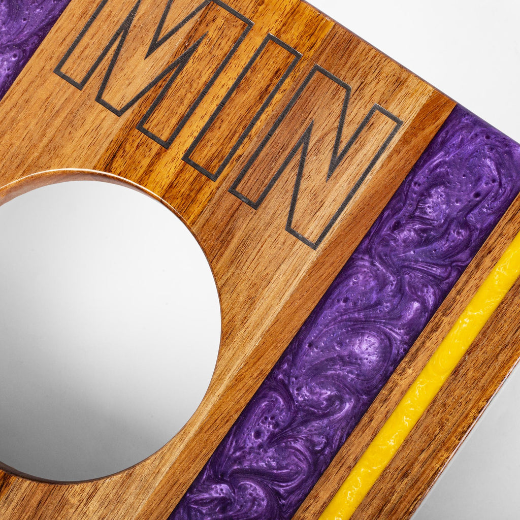 Elakai 1ft x 2ft Gameday Teams Epoxy Resin Wood Compact Travel Cornhole Board Set | Heirloom Boulevard