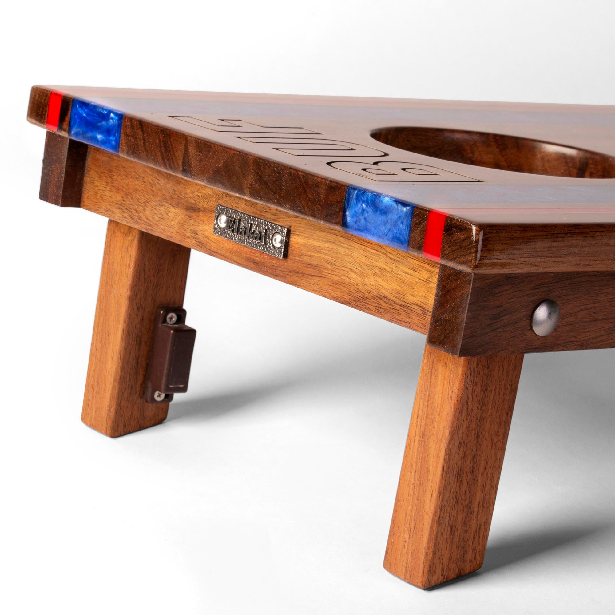 Elakai 1ft x 2ft Gameday Teams Epoxy Resin Wood Compact Travel Cornhole Board Set | Heirloom Boulevard