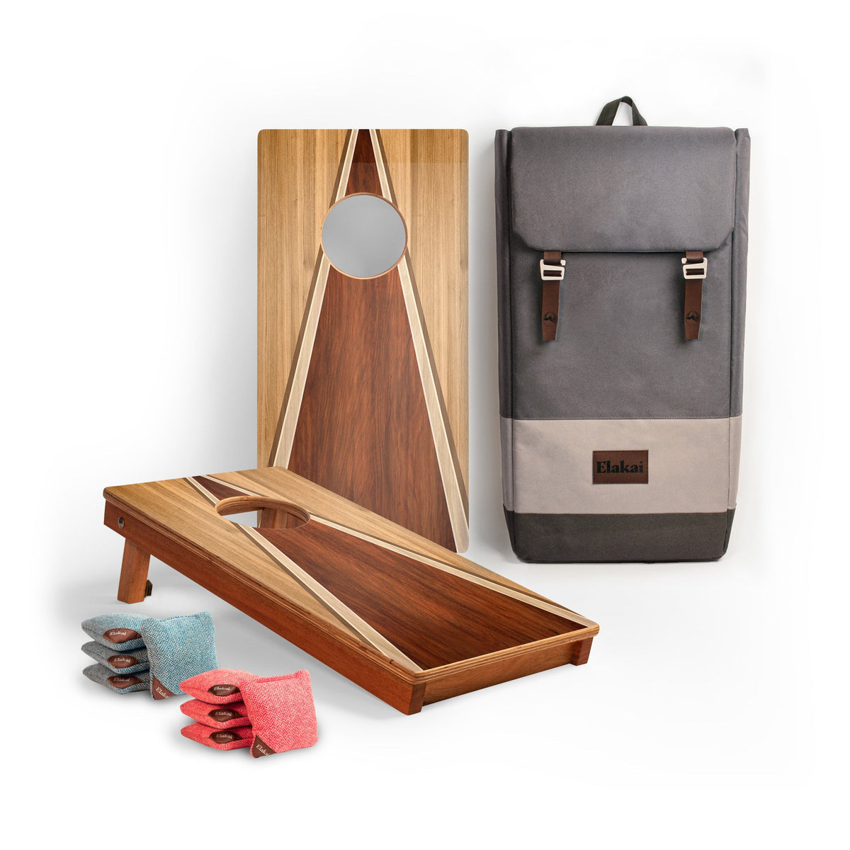 1ft x 2ft Graphic Wood Travel Cornhole Set | Classic Triangle Collection Classic Wood | Heirloom Boulevard