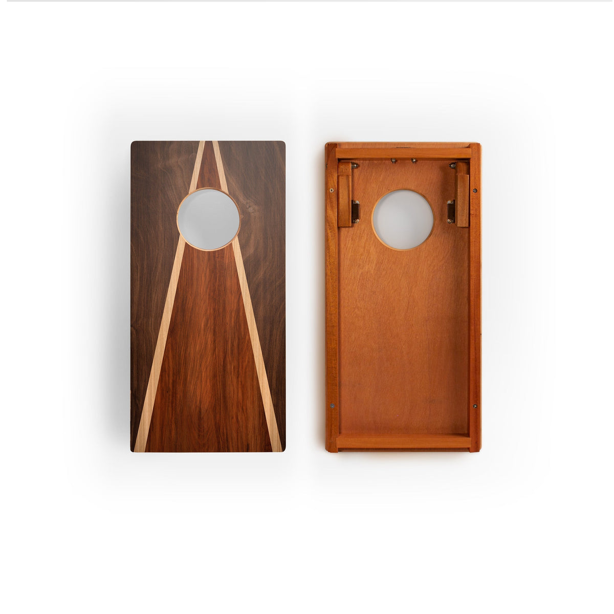 1ft x 2ft Graphic Wood Travel Cornhole Set | Classic Triangle Collection | Heirloom Boulevard